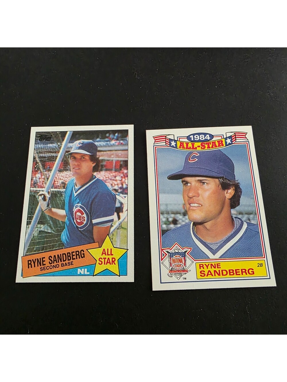 1985 Topps - Rack Pack Glossy All-Stars Ryne Sandberg #3 & 713 Lot of 2
